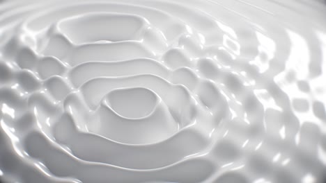 white background smoothly waves milk cream flowing animation seamles loop 4k