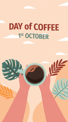 Gráfico-En-Movimiento-De-Ilustración-Plana-Para-La-Celebración-Del-Día-Internacional-Del-Café