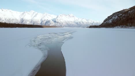 4k 30 fps aerial video of the knik river