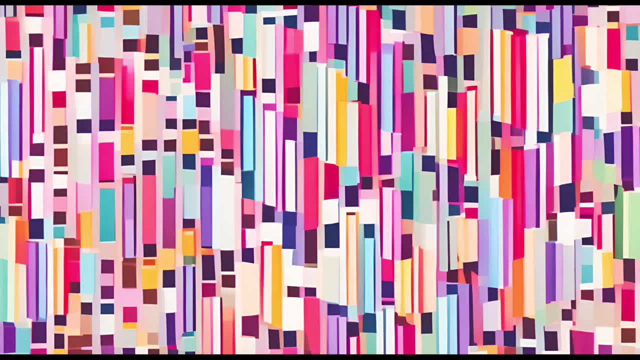 Vibrant Abstract Geometric Pattern with Colorful Rectangles