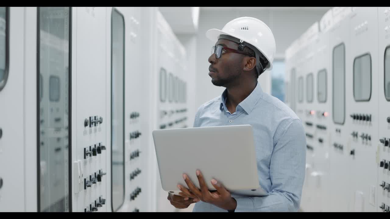Engineer working in a control room
