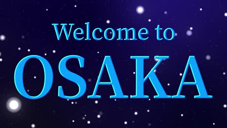 welcome to osaka message text animation motion graphics