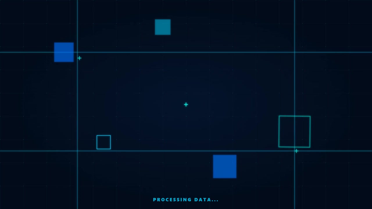 Digital Interface Loading Screen with Abstract Geometric Shapes