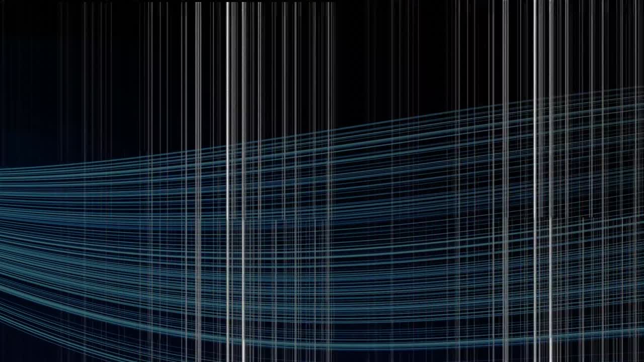 animación de líneas de color parpadeantes en un fondo negro oscuro