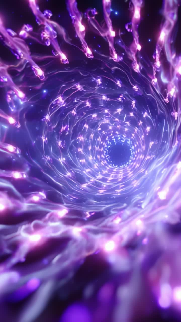 A mesmerizing view into a vibrant cosmic vortex swirling with luminous energy, evoking a sense of wonder and curiosity about the universe's mysteries