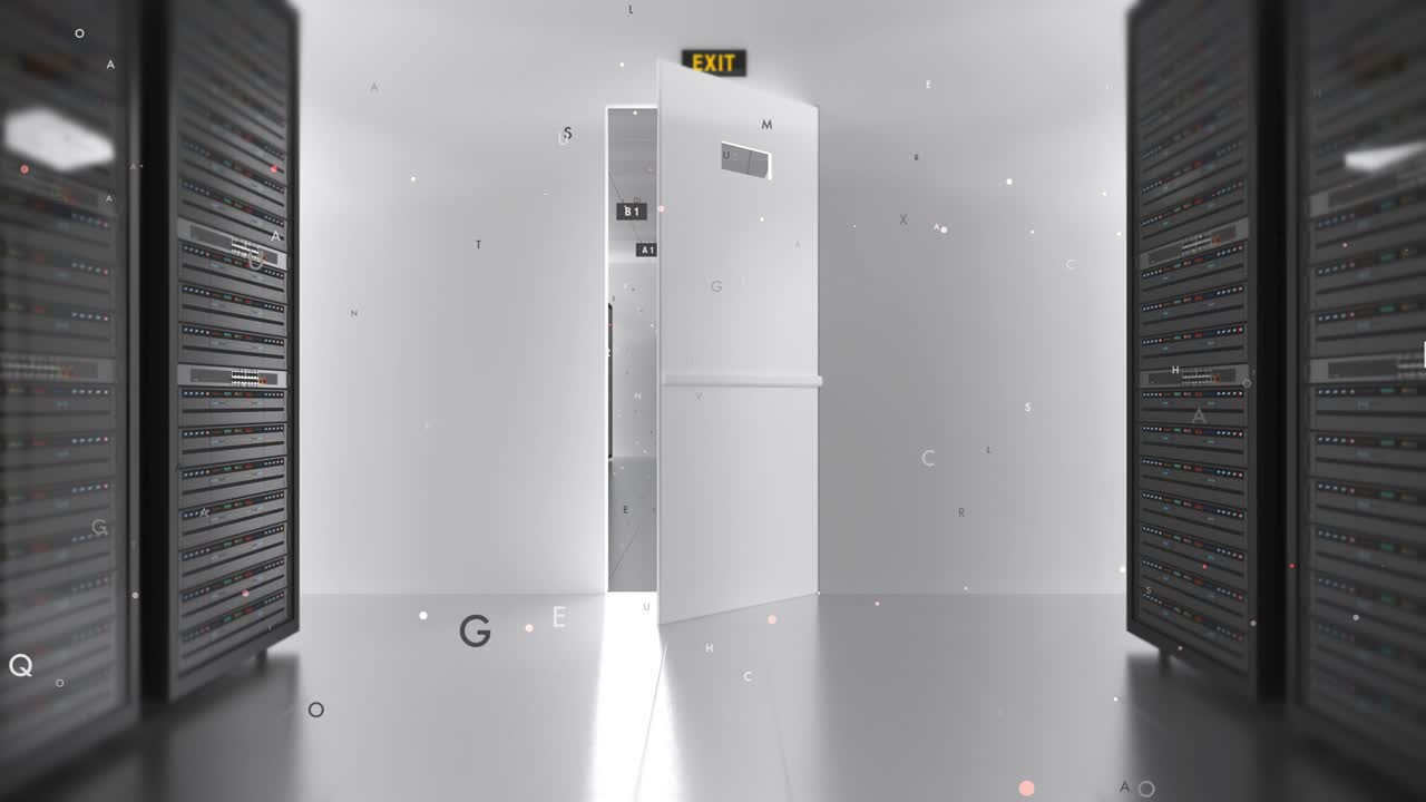 현대적인 서버  환경, 컴퓨터 랙, 미래의 데이터 센터, 루프