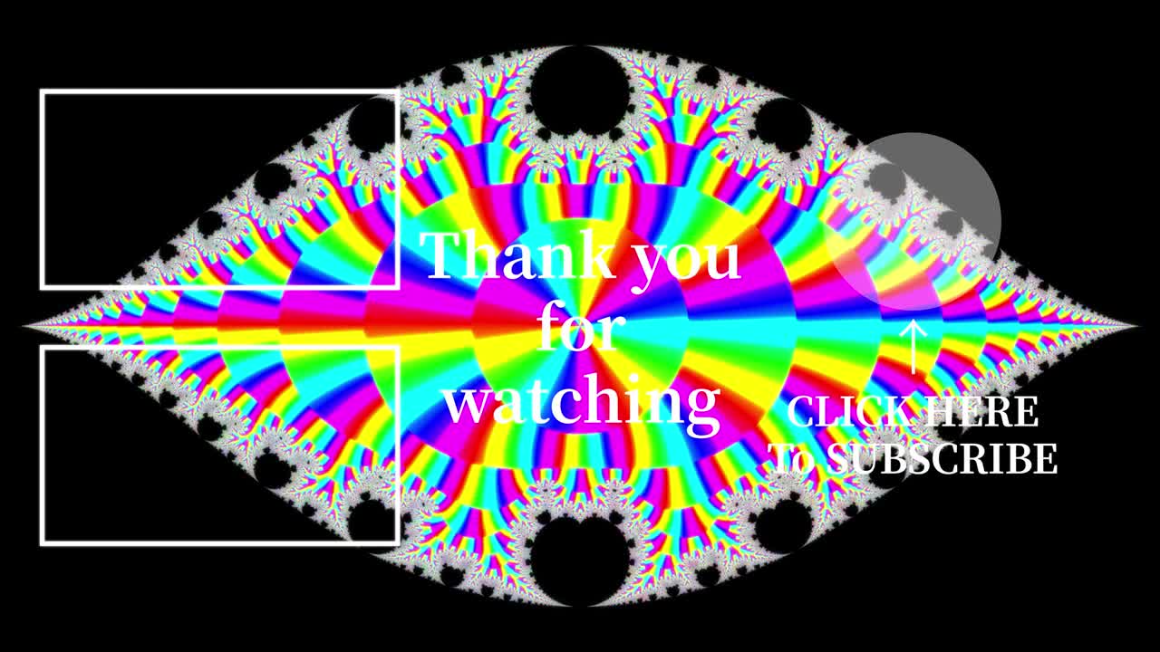 psicodélico llamativo final de la tarjeta final de la pantalla gráficos de movimiento