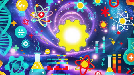 a vibrant abstract background illustrating science and discovery