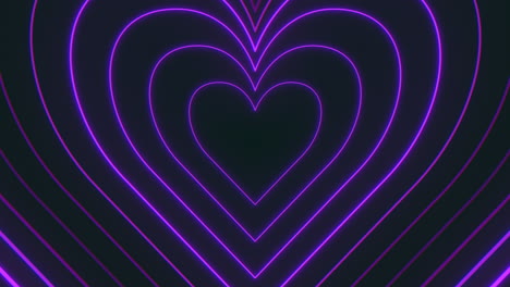 corazón púrpura de líneas de neón un patrón llamativo de amor