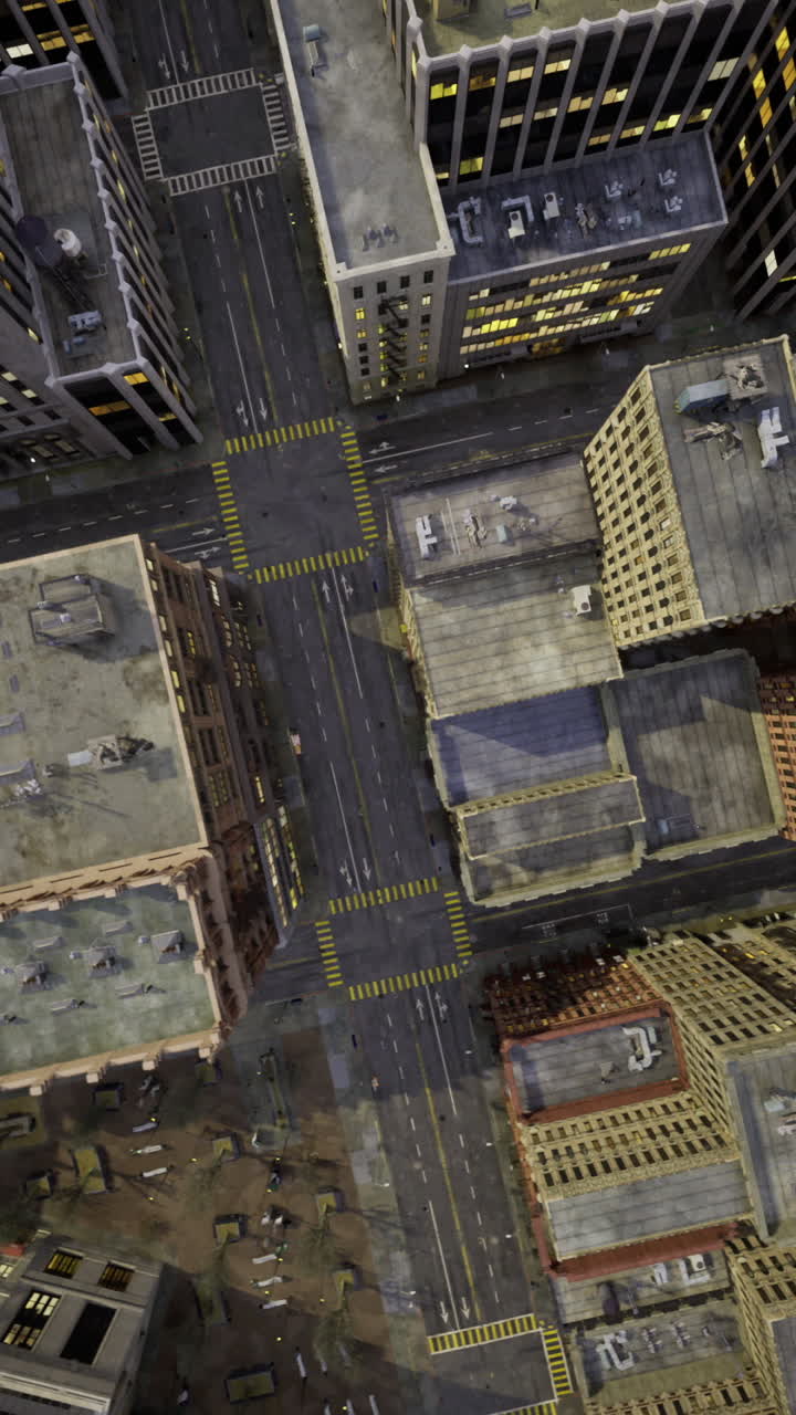 Exploring the dynamic skyline of a bustling urban center from above