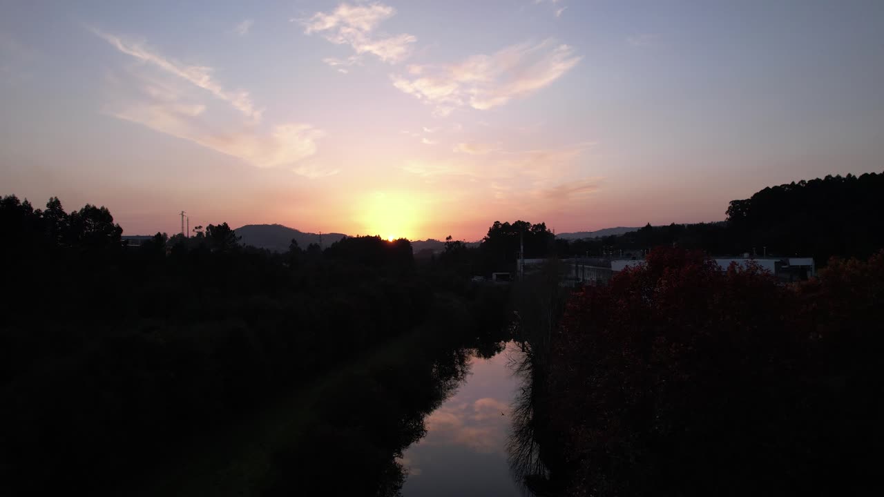 Beautiful River at Amazing Sunset