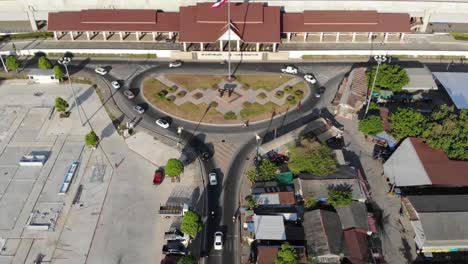 Aerial-of-Khon-Kaen-Train-Station,-Day