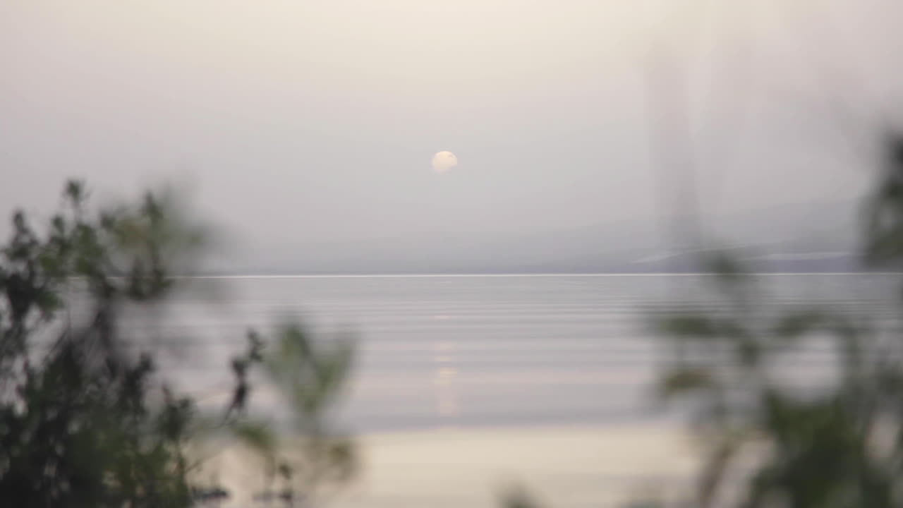 경치 좋은 갈릴레오 티베리아스 호수 전망 이스라엘 와이드 샷 완화