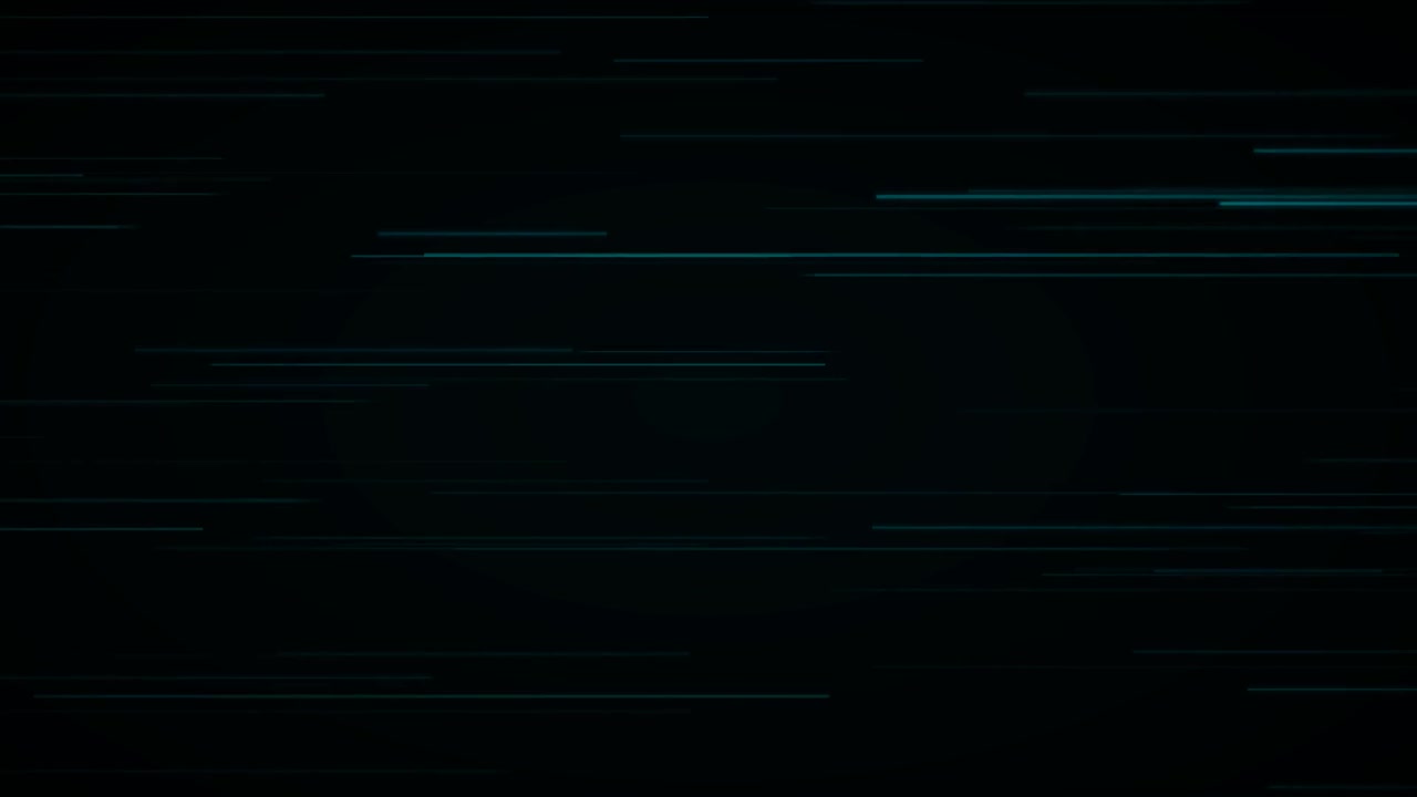 Abstract Background with Horizontal Moving Teal Light Streaks