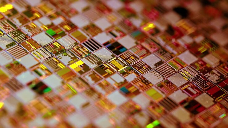 Silicon semiconductor wafer close-up. In electronics, a wafer also called a slice or substrate is a thin slice of semiconductor, a crystalline silicon, used for the fabrication of integrated circuits