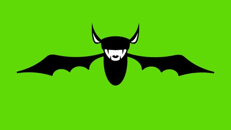 animación del murciélago de halloween de dibujos animados