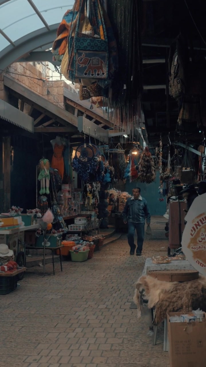 Old city market in Acre, Israel