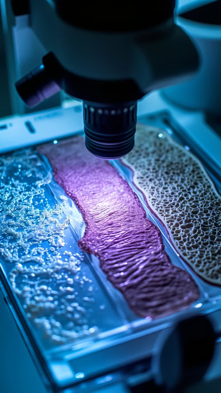 Microscopic Examination of Biological Samples in a Laboratory