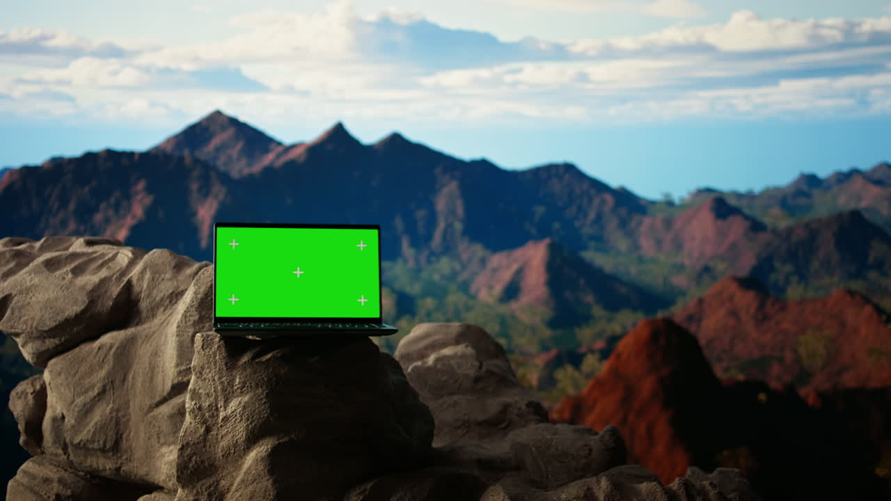 dramático paisaje de montaña rocosa con espacio de copia aislado