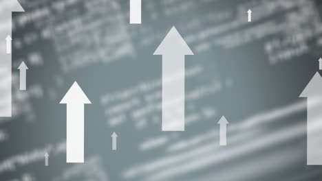 animación de flechas y procesamiento de datos en la interfaz