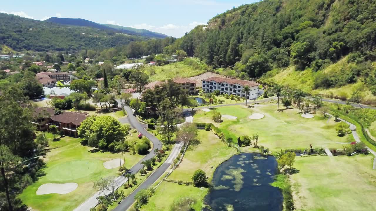 chiriqui 지방에 있는 boquete 도시의 파나마 시골 마을, 공중
