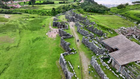 sacsayhuaman or saqsaywaman is one of the inca's ruins constructions as machu picchu