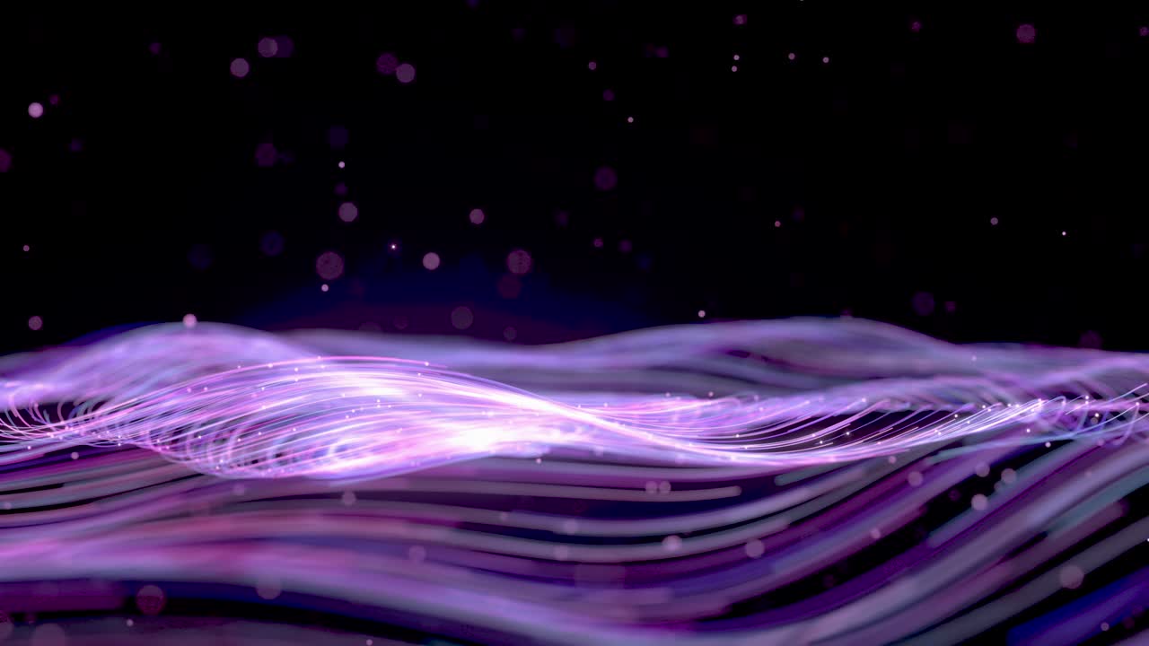 Purple curve lines vortex, fantasy background, 3d rendering.