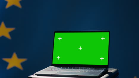 European-Union-agency-using-green-screen-laptop-to-protect-against-propaganda