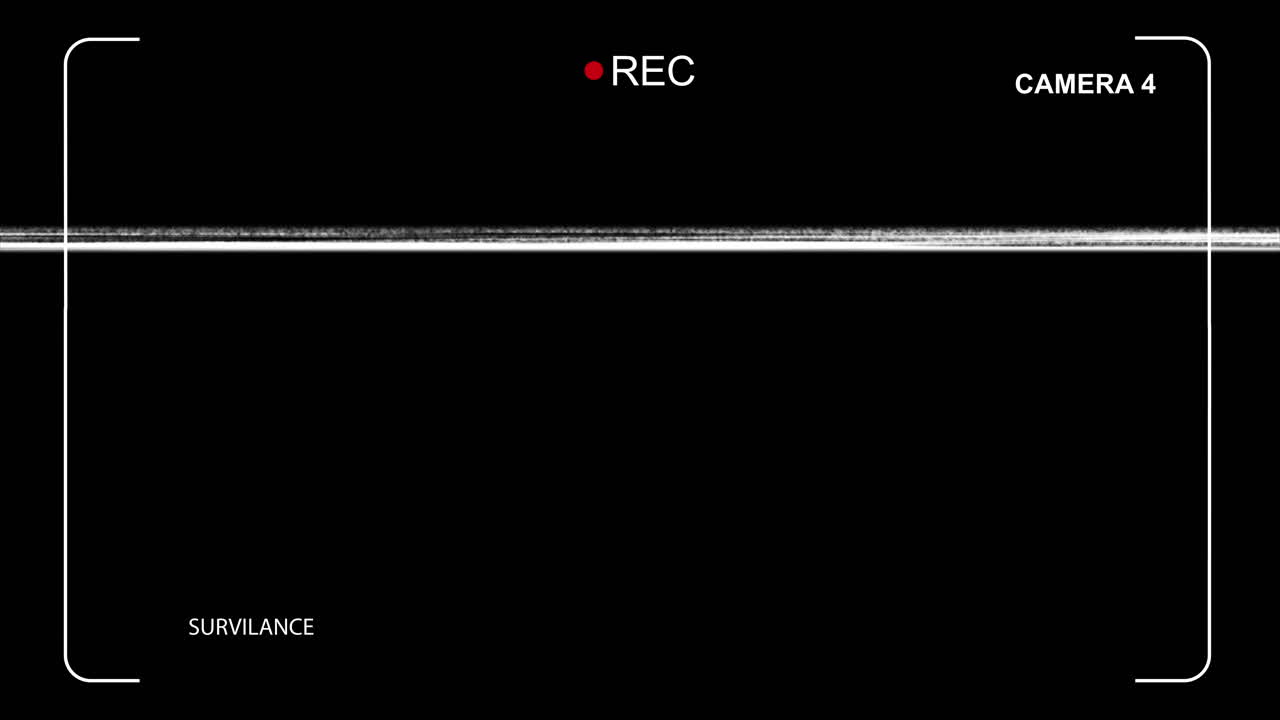 Surveillance Camera Recording Interface with Glitch Static Effect