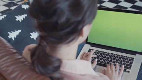 woman working on laptop