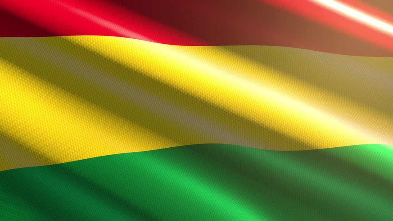 Bolivia shiny flag - loop animation