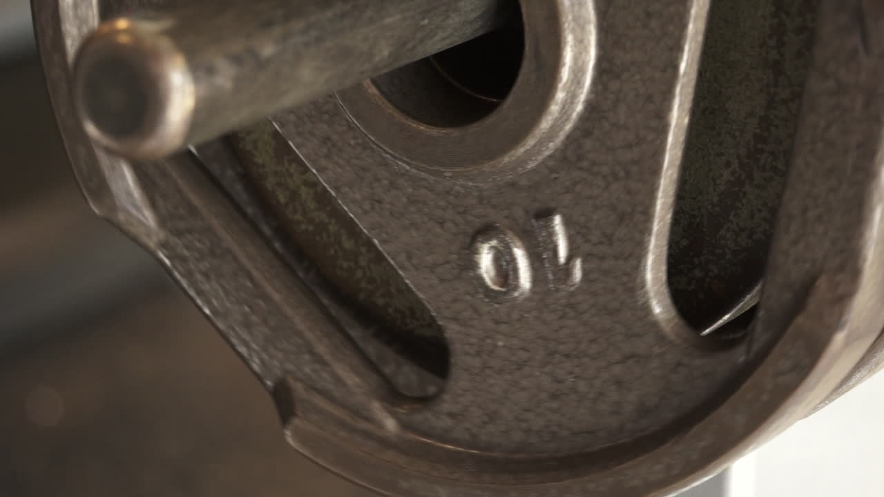 Weight Plates on a Barbell