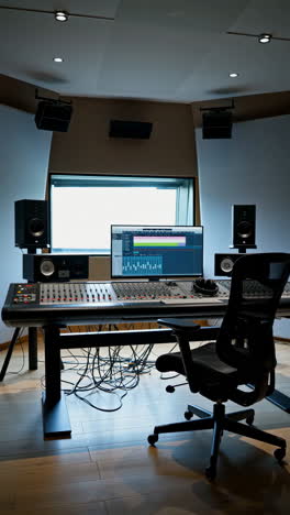professional recording studio control room setup