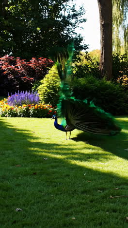 pavo real en un jardín