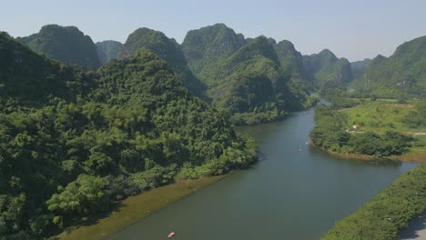 drone 4k, vista aérea en el sureste de asia, naturaleza de vietnam