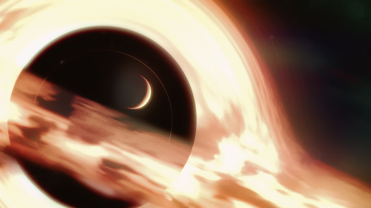 A black hole curves the space around