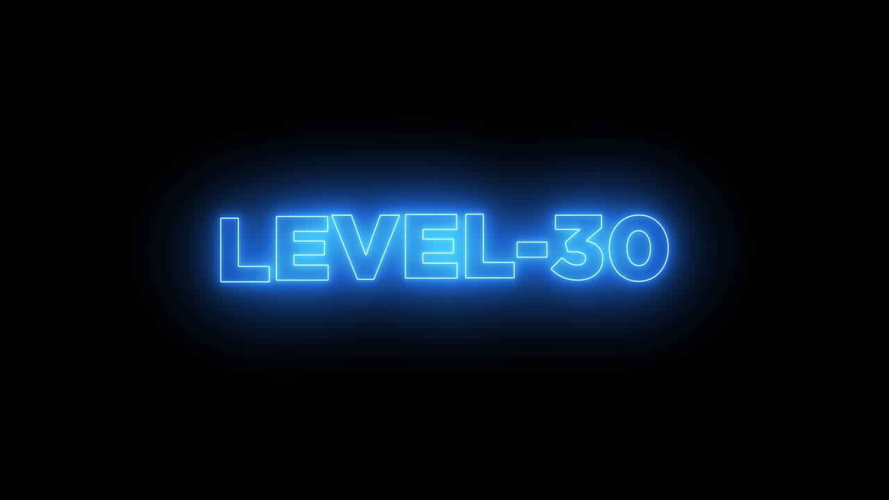 Level 30 Neon Sign