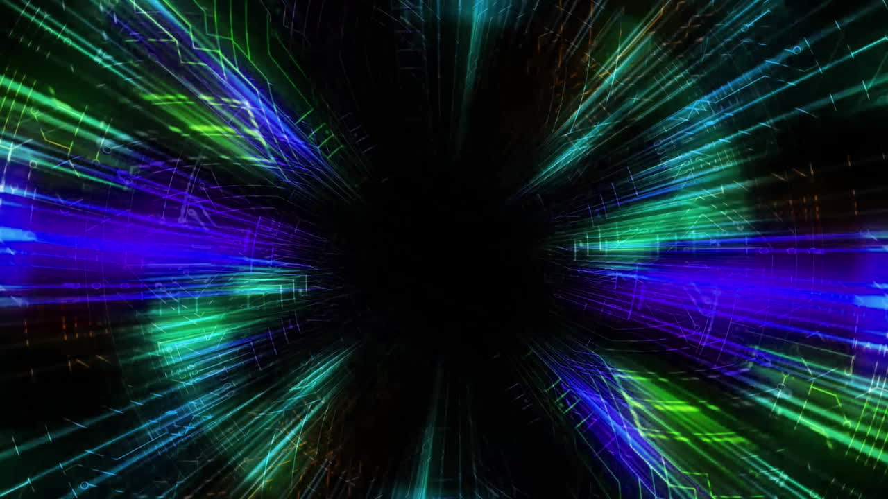 Animation of cool neon shapes