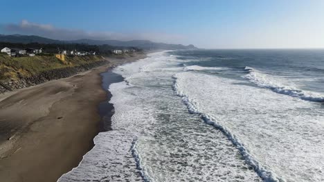Tranquila-Playa-Del-Noroeste-Del-Pacífico-En-Washington,-Estados-Unidos