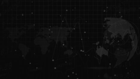 animation of data processing over globe