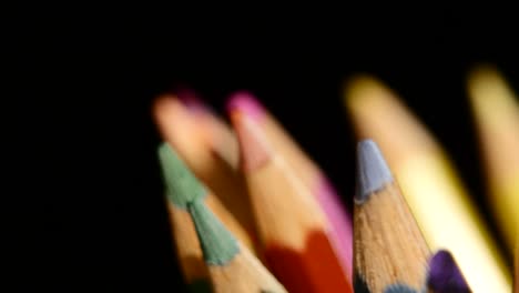 primer plano de lápices de colores