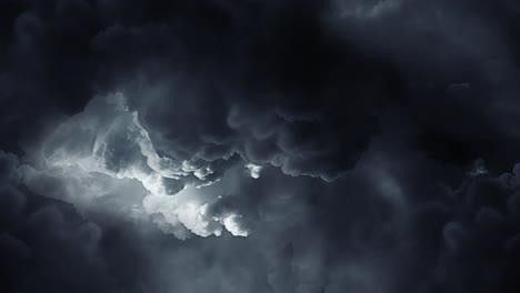 4k thunderstorm, dark cumulonimbus clouds in the sky