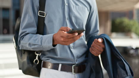 Hands,-phone-or-businessman-in-city-on-social