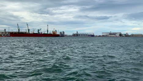 Timelapse-at-Veracruz-port-in-the-morning