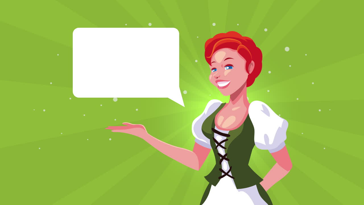 Vrouw in traditionele Dirndl