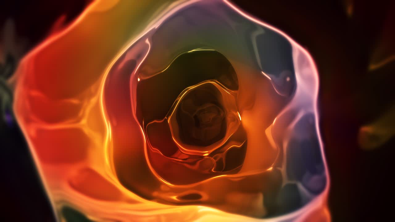 animación de formas abstractas multicolores con bucle de fluidos