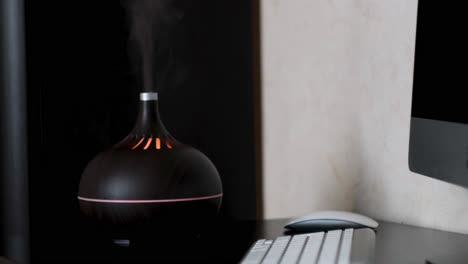 essential oil diffuser on a desk