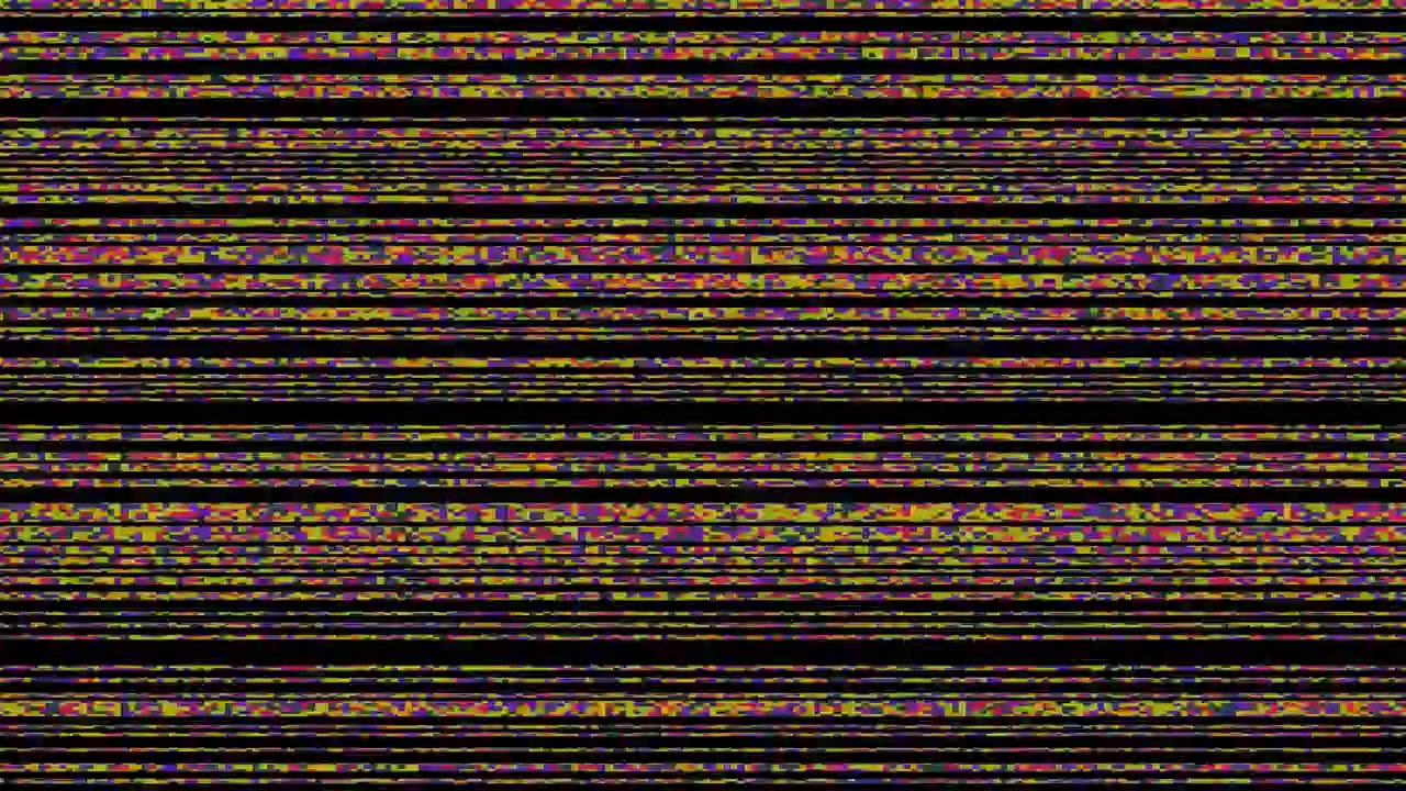 Digital Glitch Effect with Horizontal Noise Lines