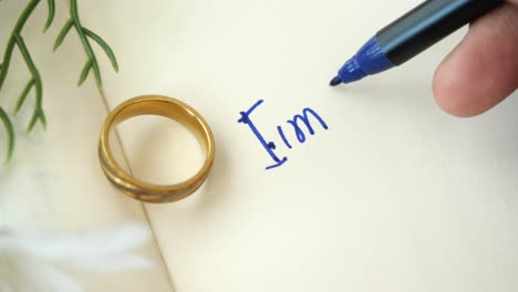 sorry note with ring