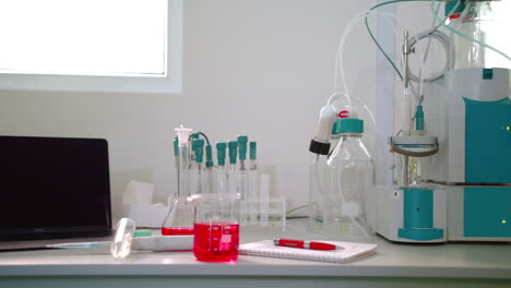 science lab equipment. modern laboratory equipment. chemical laboratory